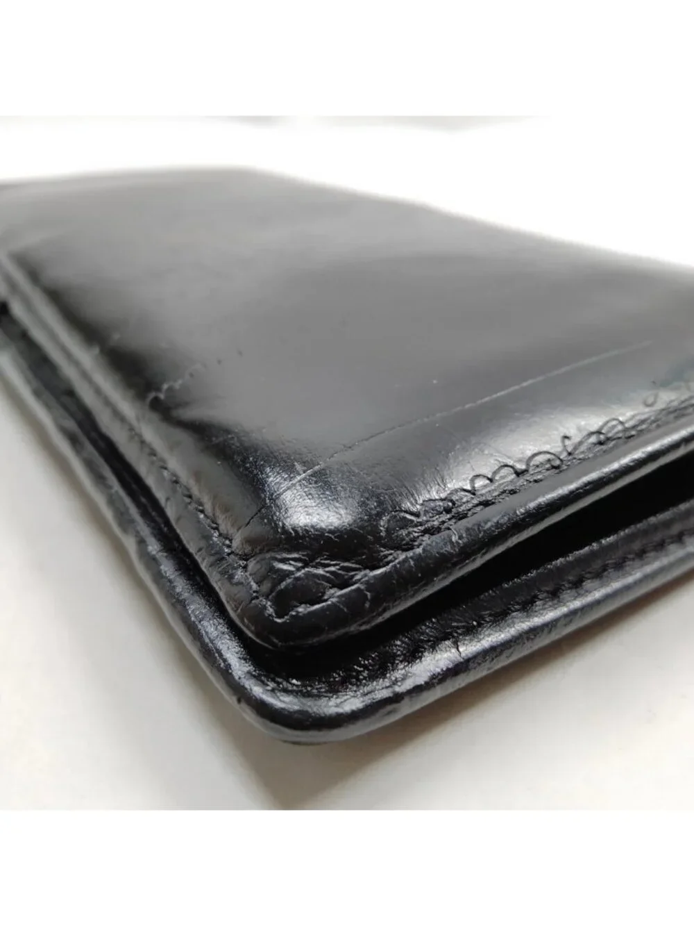 $1795 Authentic BERLUTI Paris Unisex Black Leather Scritto Bifold Long Wallet